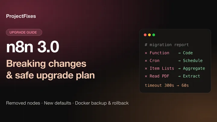 n8n 3.0 Breaking Changes: How to Upgrade Without Breaking Your Workflows